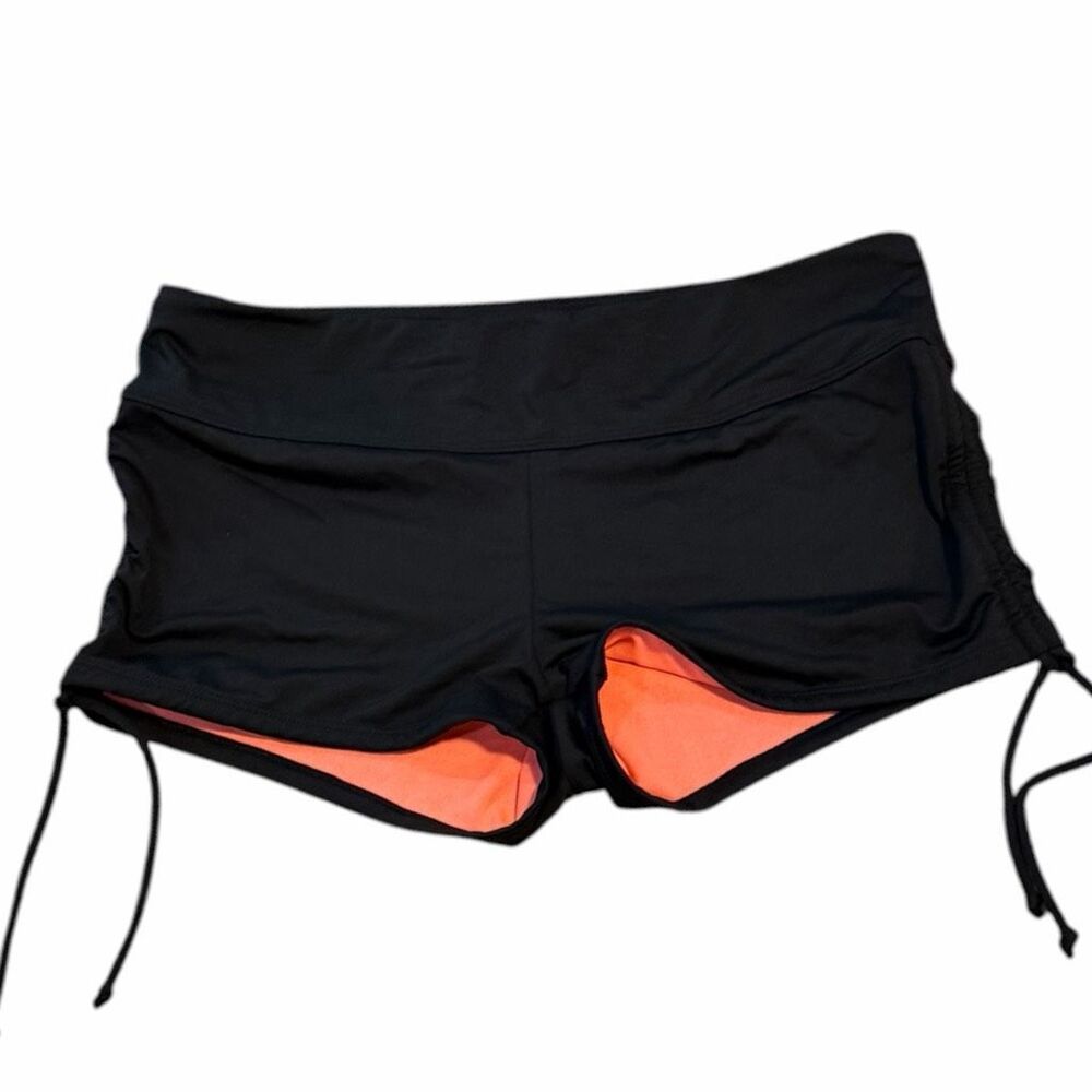ATHLETA Women’s Black Scrunch Side Swim Shorts Medium Style #964895 - Picture 2 of 7